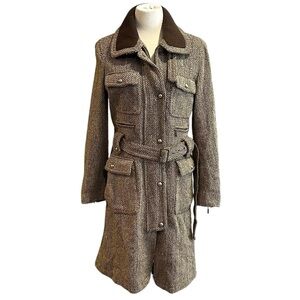 Laundry - by Shelli Segal Brown Utility Jacket with Versatile Design 14